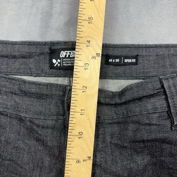 Off the Grid Hideout Jeans Mens Sz 40x36 Black Denim Taper Fit Pocket Stretch - Picture 13 of 14